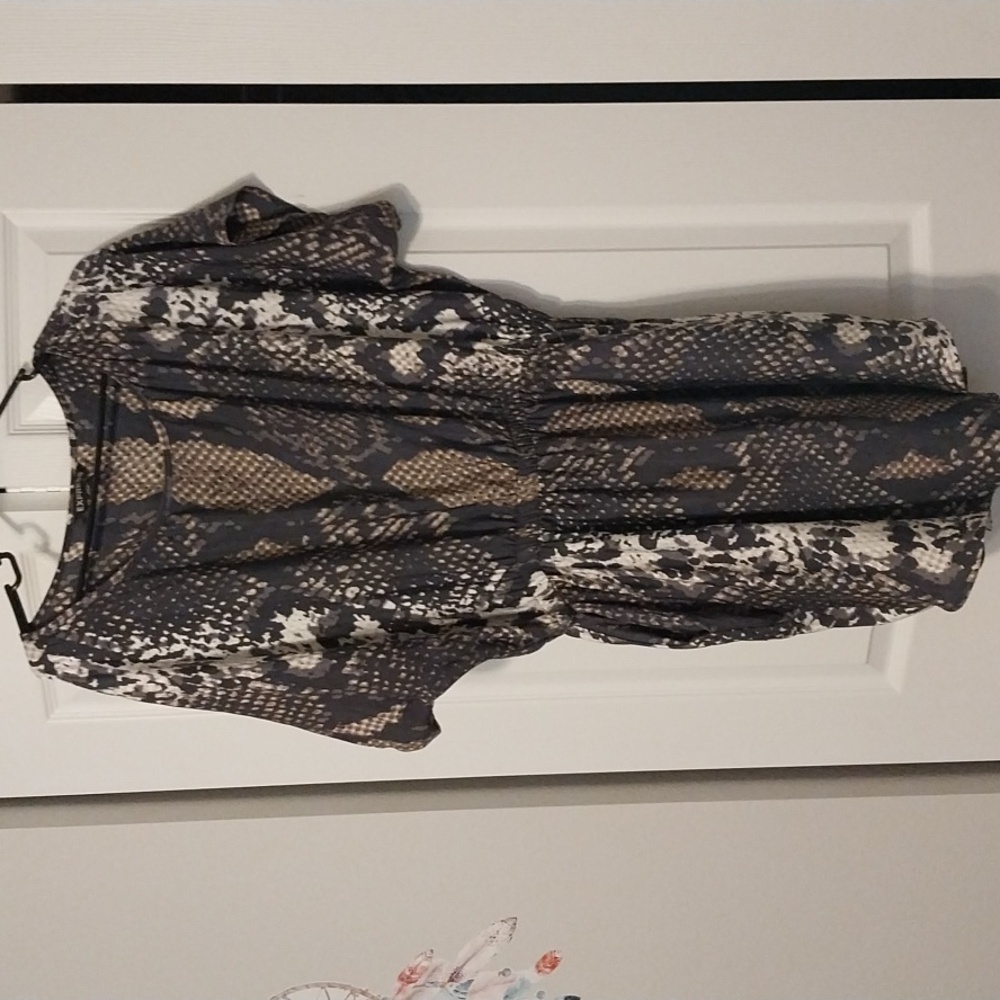 Express snake skin print dress size L